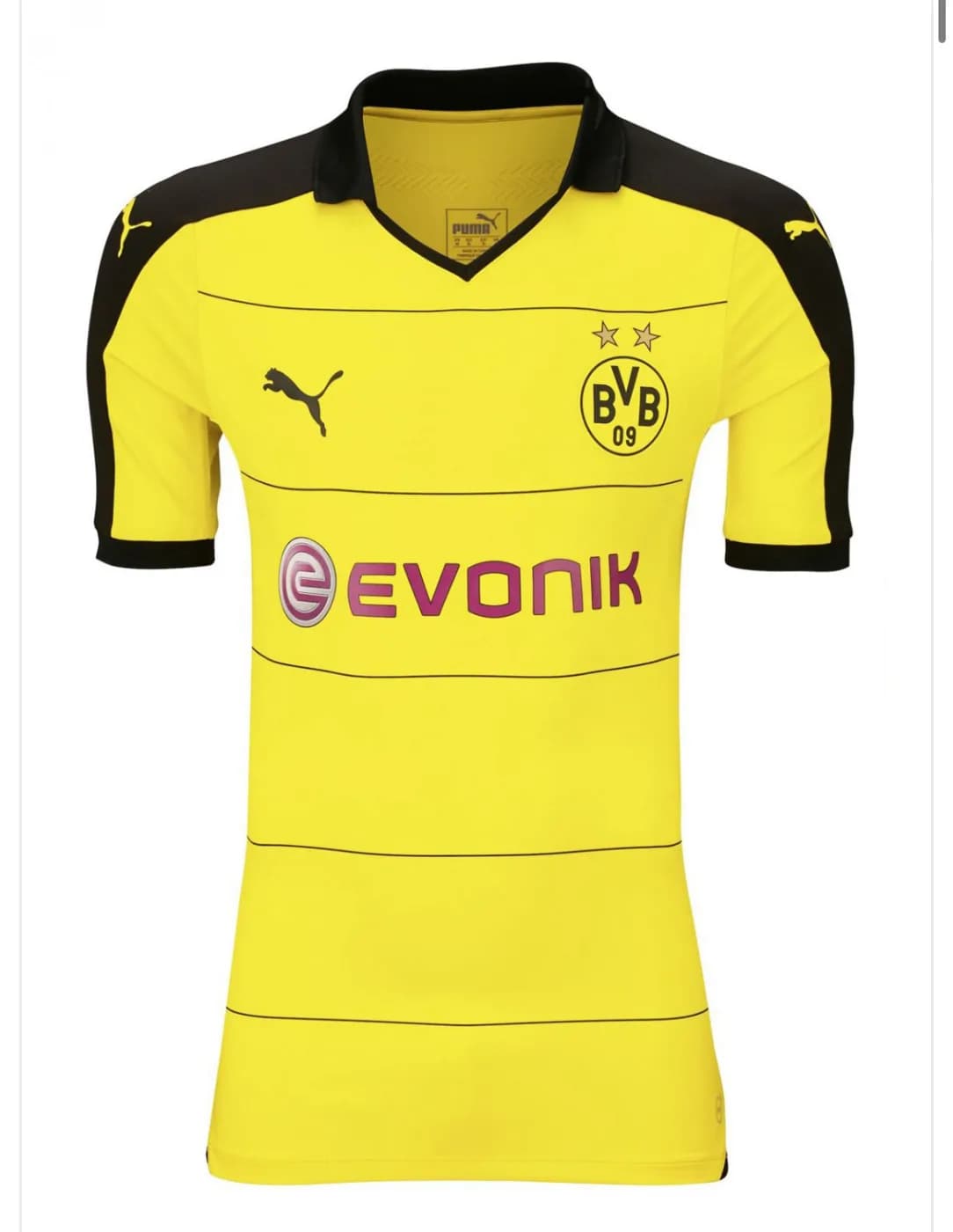 Borussia Dortmund 2015/2016 Home front view football shirt