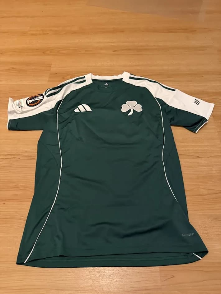 Panathinaikos FC 2025/2026 Anass Zaroury Home front view football shirt