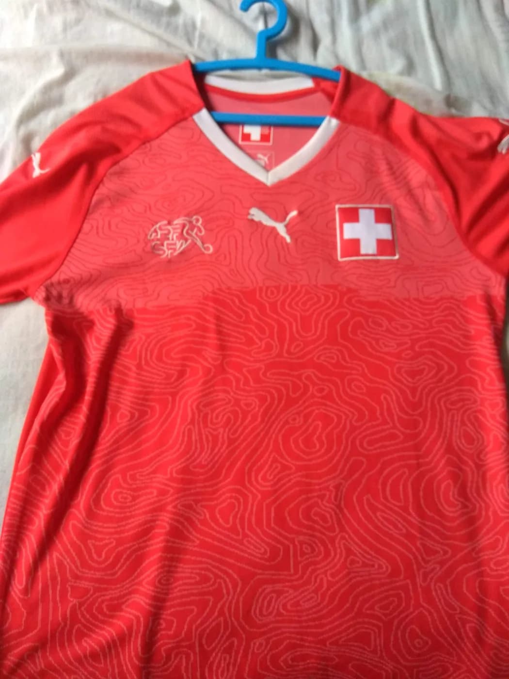 Switzerland Home front view football shirt