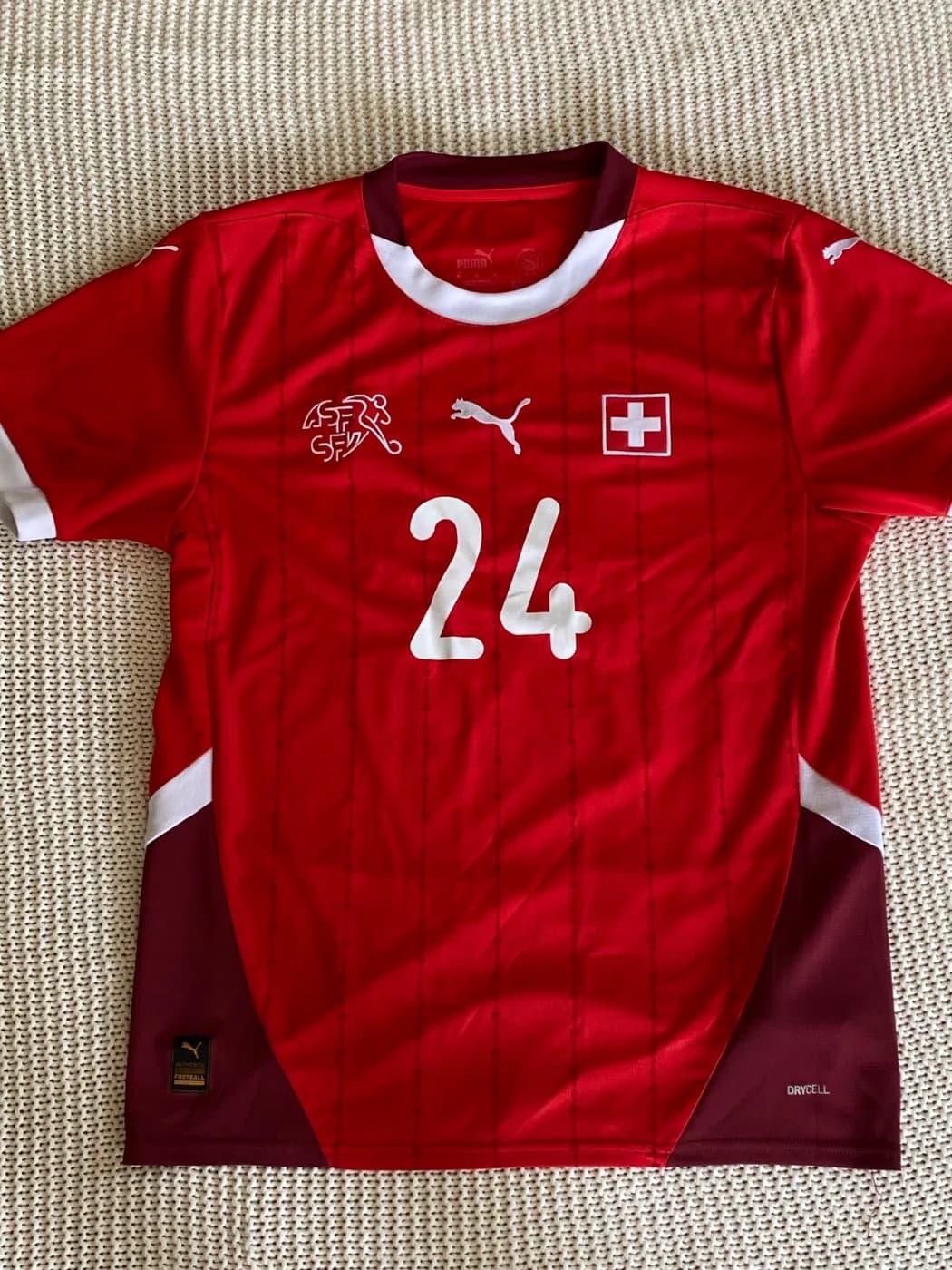Switzerland 2024 Künzli Home front view football shirt