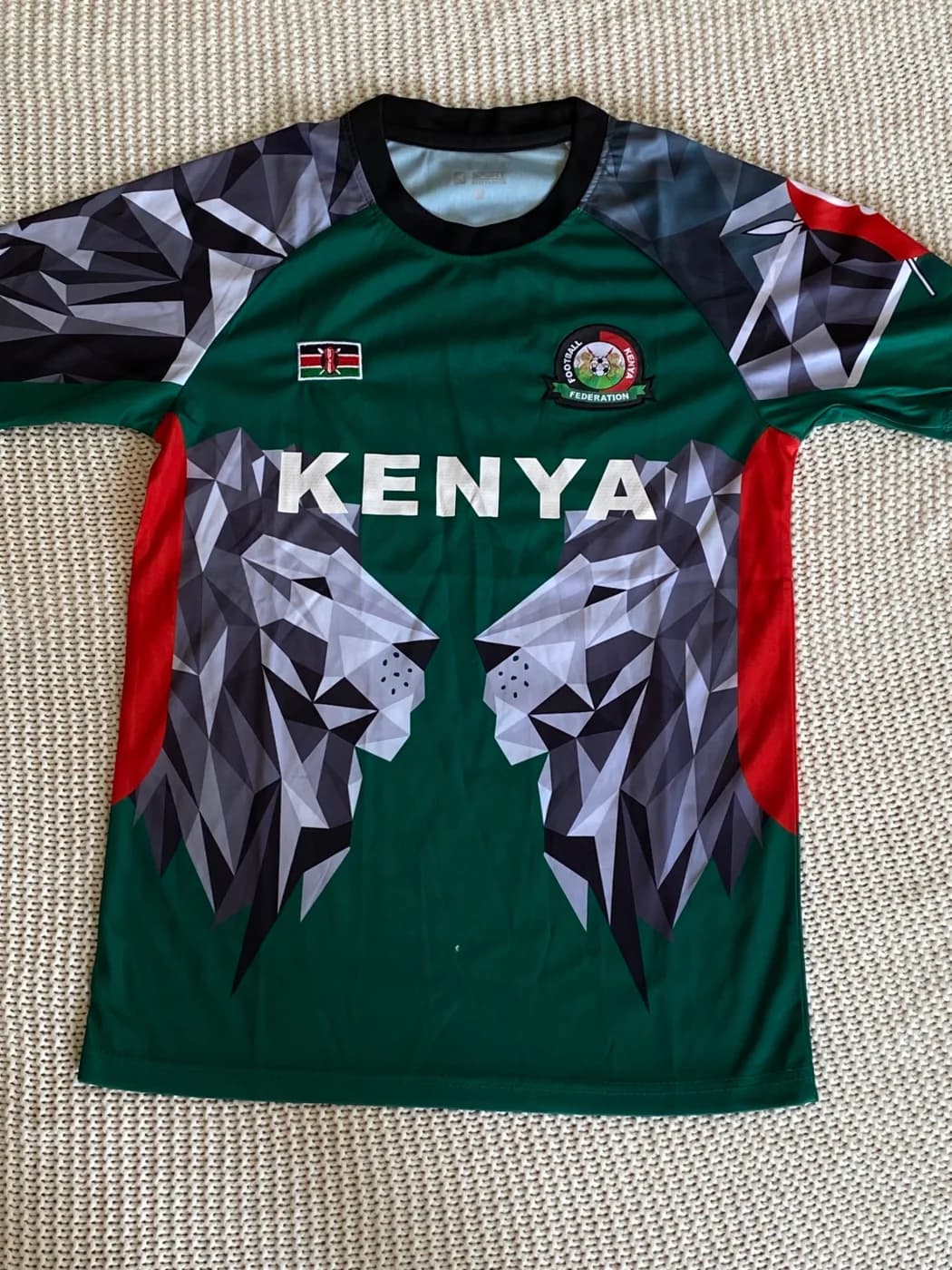 Kenya Home front view football shirt