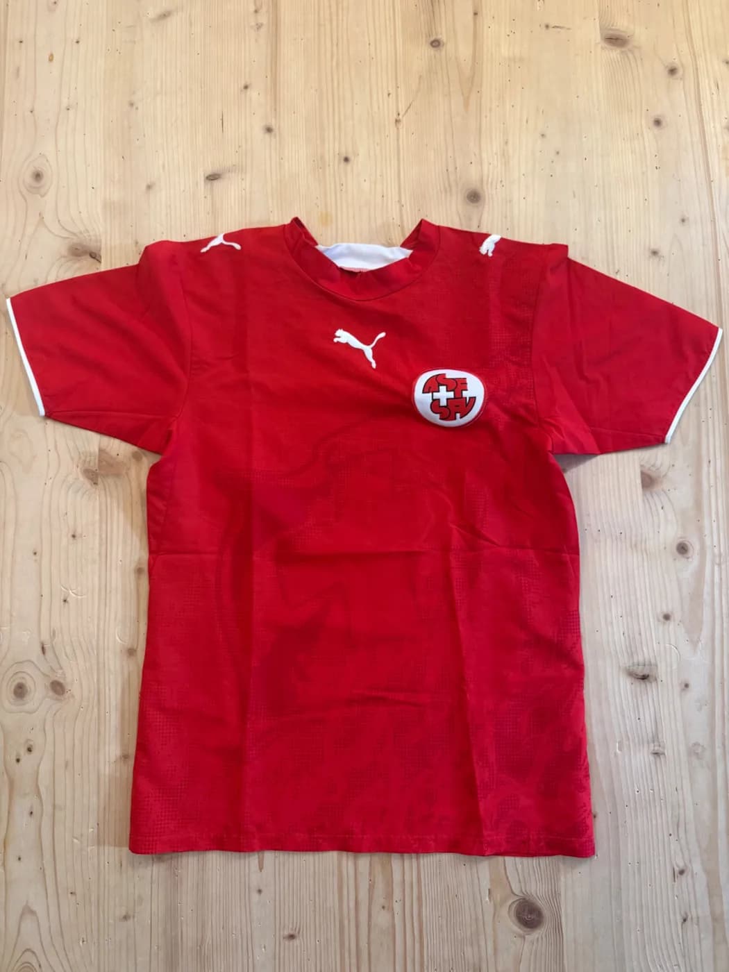 Switzerland frei Home front view football shirt
