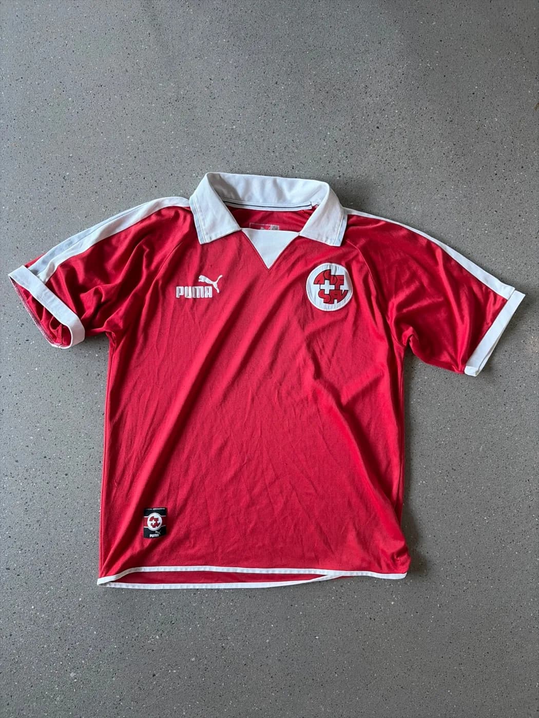 Switzerland Home front view football shirt