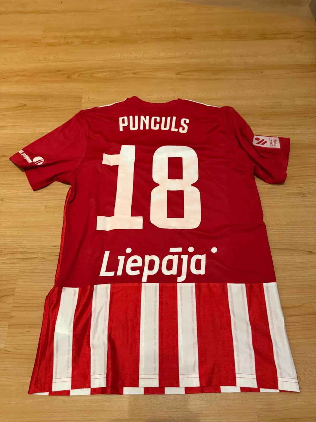 FK Liepāja 2022/2023 Punculs Home back view football shirt